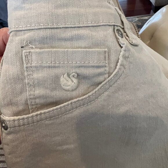 Women's Gloria Vanderbilt Cream Jeans with fancy stitched pockets, Size 4 - Picture 5 of 10